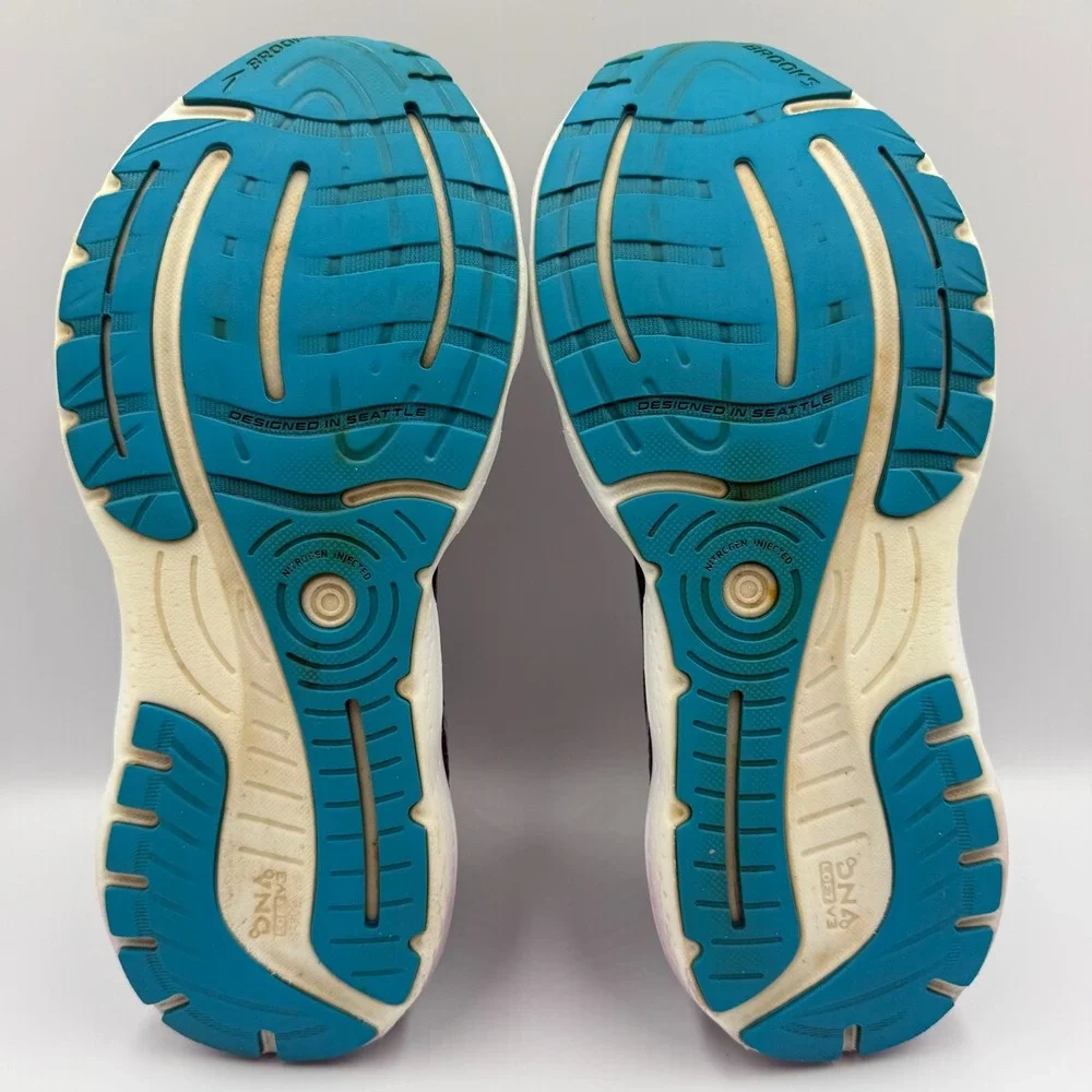 Brooks Glycerin GTS 20 Women's Size 9 B Blue Purple White Running Shoes Sneakers